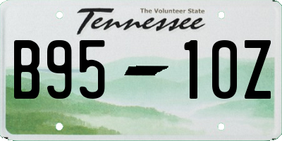 TN license plate B9510Z