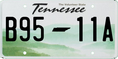 TN license plate B9511A