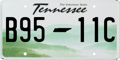 TN license plate B9511C