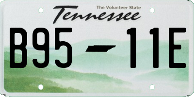 TN license plate B9511E