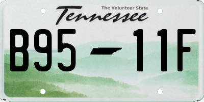 TN license plate B9511F