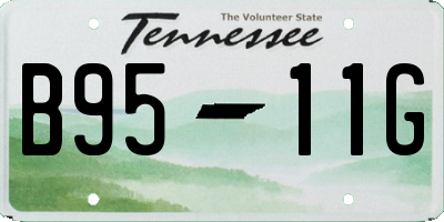 TN license plate B9511G