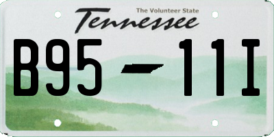 TN license plate B9511I