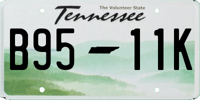 TN license plate B9511K