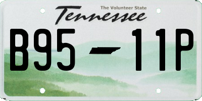 TN license plate B9511P