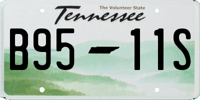 TN license plate B9511S
