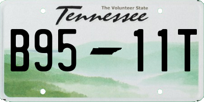 TN license plate B9511T