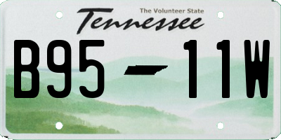 TN license plate B9511W