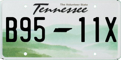 TN license plate B9511X