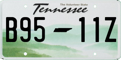TN license plate B9511Z