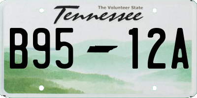 TN license plate B9512A