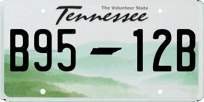 TN license plate B9512B