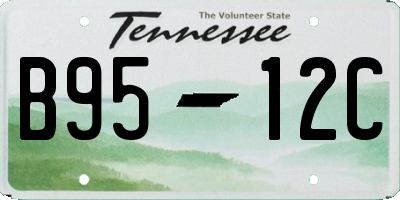 TN license plate B9512C