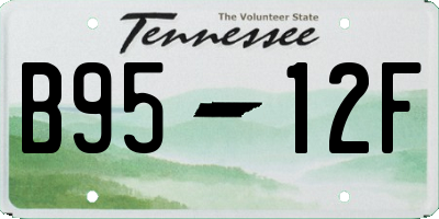 TN license plate B9512F