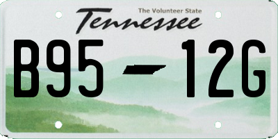 TN license plate B9512G