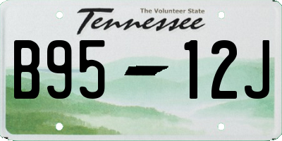 TN license plate B9512J