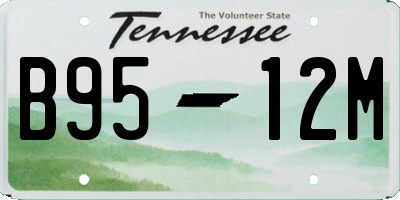 TN license plate B9512M
