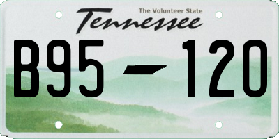 TN license plate B9512O