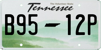 TN license plate B9512P