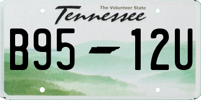 TN license plate B9512U