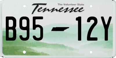 TN license plate B9512Y