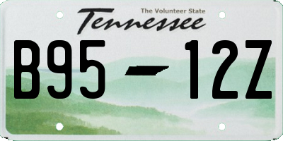TN license plate B9512Z