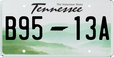TN license plate B9513A