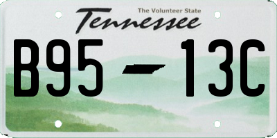 TN license plate B9513C