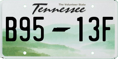 TN license plate B9513F