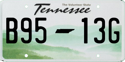 TN license plate B9513G