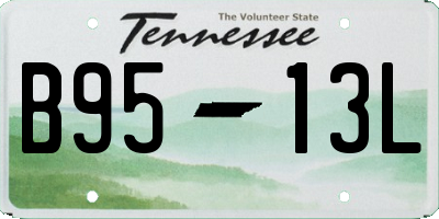 TN license plate B9513L