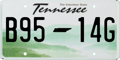 TN license plate B9514G