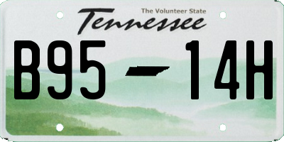 TN license plate B9514H