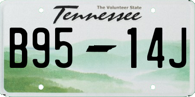 TN license plate B9514J