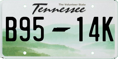 TN license plate B9514K