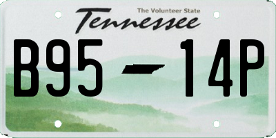 TN license plate B9514P