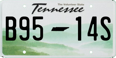 TN license plate B9514S