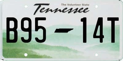 TN license plate B9514T