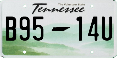 TN license plate B9514U