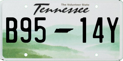 TN license plate B9514Y