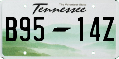 TN license plate B9514Z