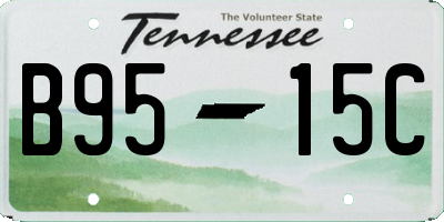 TN license plate B9515C
