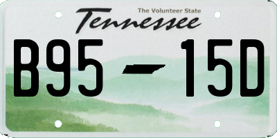 TN license plate B9515D
