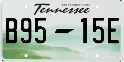 TN license plate B9515E