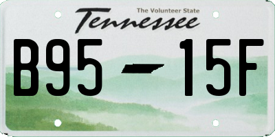 TN license plate B9515F