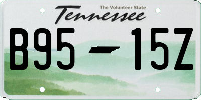 TN license plate B9515Z