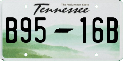 TN license plate B9516B