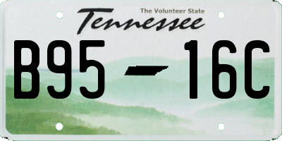 TN license plate B9516C