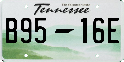 TN license plate B9516E