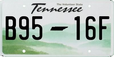 TN license plate B9516F